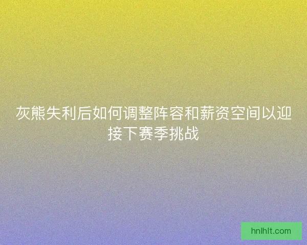 灰熊失利后如何调整阵容和薪资空间以迎接下赛季挑战